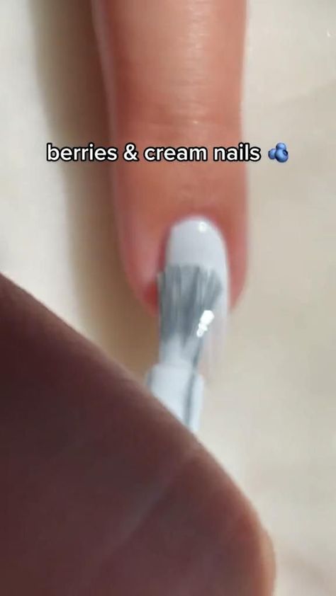 Berries and Cream Nails | Nail designs, Cream nails, Acrylic nails Cream Nail Art, Water Nail Art, Nail Growth Tips, Berries And Cream, Natural Nail Care, Water Marble Nails, Cute Simple Nails, Cream Nails, Simple Nail Designs