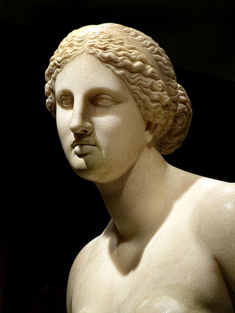 Bust of Aphrodite Roman copy of 360 BCE Greek original by Praxiteles found in the river Tiber in Rome (3) by mharrsch, via Flickr Aphrodite Bust, Rome Painting, Classical Sculpture, Ancient Greek Sculpture, Anatomy Sculpture, Cupid And Psyche, Goddess Sculpture, Classic Sculpture, Ancient Goddesses