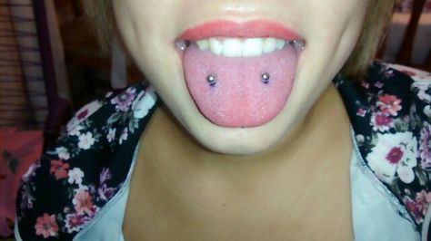 Horizontal tongue piercing Surface Tongue Piercing, Horizontal Tongue Piercing, Tongue Piercings, Tongue Piercing, Piercings