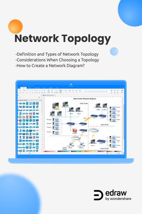 Here is a guide for network topology types and network topology diagrams. The physical topology of a network refers to the configuration of cables, computers, and other peripherals. Physical topology should not be confused with logical topology, which is used to pass information between work stations. Explore more here! Types Of Network Topology, Hybrid Topology, Network Topology, Diagram Ideas, Types Of Network, Work Stations, Diagram Design, Network Cable, Computer Network