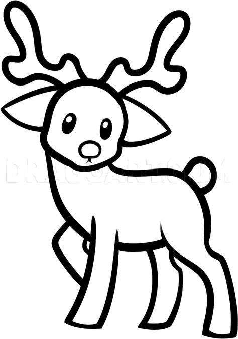 How To Draw A Reindeer For Kids, Step by Step, Drawing Guide, by Dawn | dragoart.com Easy Reindeer Drawing, Draw Animals For Kids, Christmas Drawings For Kids, Reindeer Drawing, Gambling Chips, Easy Christmas Drawings, Drawing Videos For Kids, Easy Animal Drawings, Cartoon Drawings Of Animals