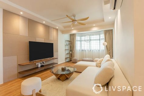 Living Hall Lighting Ideas, Tv Room Lighting Ideas, Living Room Lighting Ceiling Small Spaces, Recessed Lighting Ideas Living Room, Low Ceiling Living Room, Recessed Lighting Living Room, Condominium Interior Design, Condominium Interior, Tv Feature Wall