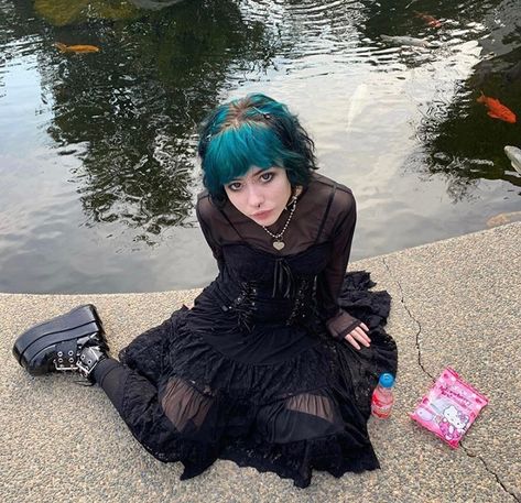 @rottengirlguro on Instagram: “♥ ♥ ♥ #altfashion #alternativefashion #jfashion #outfitinspo #altcore #drainer #gothgirl #grungestyle #darkkawaii #angelcore #sanriocore…” Demonia Bear 104, Summer Goth Outfits, Epic Clothing, Aesthetic Types, Dark Princess, Goth Gf, Dead Girl, Summer Goth, Instagram Influencer