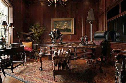 Elegant Office Space Old Fashion Office, 1920s Office Decor, Old Office Aesthetic, Stately Office, Victorian Office Decor, Office Victorian, 1920s Office, 1920s Luxury, Farmhouse Design Exterior