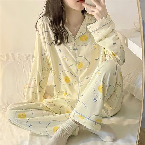 Hoodie Outfit Aesthetic, Women Nightwear Dresses, Kawaii Pajamas, Night Wear Dress, Pajamas Aesthetic, Disney Baby Clothes, Cute Pjs, Pajama Fashion, Korean Fashion Outfits