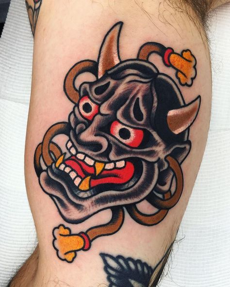 Traditional Tattoo Dragon, Japanese Mask Tattoo, Traditional Japanese Tattoo Flash, Hannya Mask Tattoo, Japanese Flower Tattoo, Tattoo Dragon, Japanese Mask, Traditional Japanese Tattoos, Japanese Flower