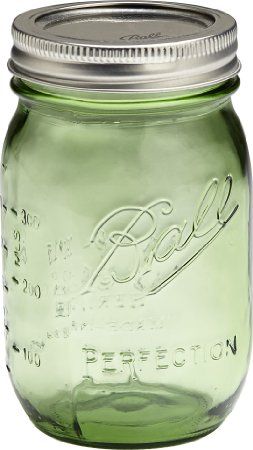 Ball Jar Heritage Collection Pint Jars with Lids and Bands, Set of 6 at Amazon.com Lime Green Kitchen, Green Mason Jars, Green Kitchen Decor, Mason Jars Labels, Bath Salts Diy, Pint Mason Jars, Ball Mason Jars, Pint Jars, Glass Mason Jars