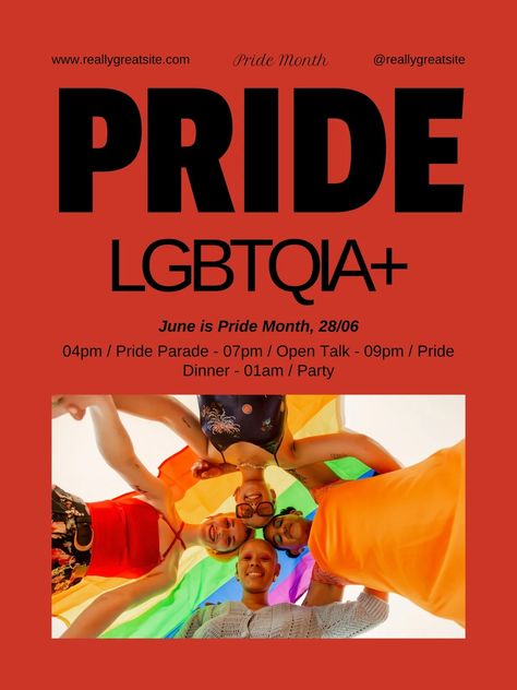 Templates Event Poster Template, Pride Day, Simple Photo, Movie Releases, Event Poster, Pride Month, Professional Templates, Custom Posters, Landscape Prints