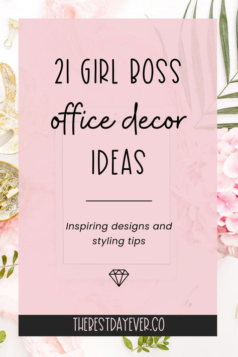 21 Girl Boss Office Decor Ideas: Inspiring Designs & Styling Tips Desk Decoration Ideas For Work, Cool Office Design Creative, Medical Assistant Desk Decor, Work Office Aesthetic Woman, Work Office Ideas Business, Hanging Degrees In Office, Working From Home Office Ideas, Cheap Office Decor Ideas, Decorating Office At Work Professional