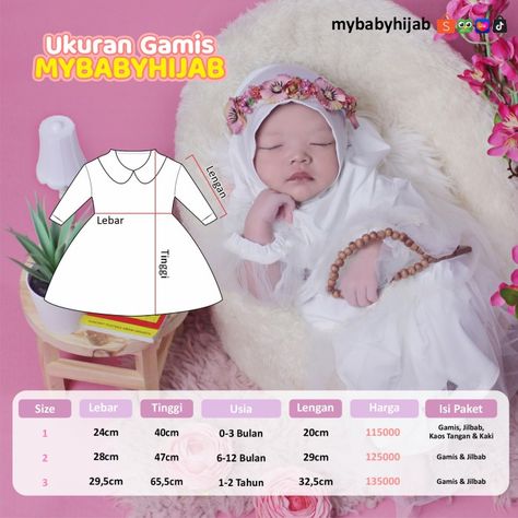 Baju Gamis Aqiqah Tule Tile Newbron Bayi Baru Lahir By Mybabyhijab Gamis bayi yang lucu & elegan super cocok buat dipakai bayi bunda ke acara, aqiqah & jalan-jalan agar tampak makin lucu & cantik juga bahan spandex livina dan tile premium membuat baju terkesan mewah dan cantik, menggunakan bahan yang premium & adem sehingga bayi tetap betah mengenakannya,gratis kerudung segi tiga polos.#bajubayimurah #dressanakmurah #setelanbayi #bajumelayubudak #gaunpestaanak #setkebayamurah #bajumuslimbayi Dress Brukat Anak, Newborn Baby Girl Frocks, Newborn Baby Cotton Dress, New Born Baby Frock Pattern, Dress Newborn For Sleep, Baby Girl