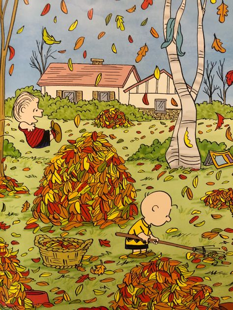 Cartoon Autumn Aesthetic, Autumn Charlie Brown, Charlie Brown Fall, Snoopy Autumn, Peanuts Fall, Snoopy Thanksgiving, Snoopy Fall, Cartoon Autumn, Peanuts Wallpaper