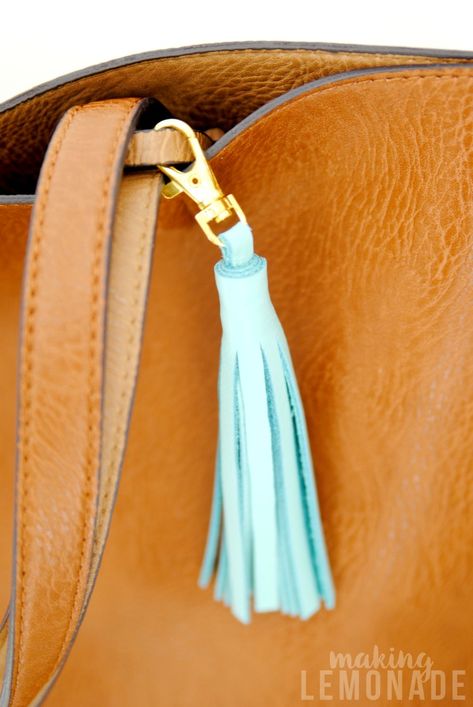 How To Make Leather Tassels, Diy Leather Tassel Keychain, Diy Leather Tassel, Making Lemonade, How To Make Leather, Leather Tassel Keychain, Christmas Crafty, Tassel Keyring, Sale Ideas