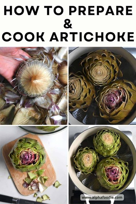 How To Prepare Artichokes, How To Cook Artichokes, Steamed Artichokes, Steam Artichoke, How To Cook Artichoke, Fried Artichoke, Food Tutorials, Artichoke Recipes, Veggie Sides