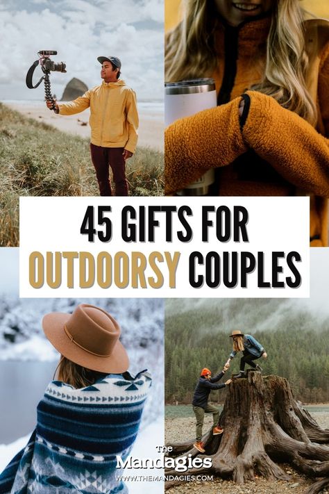 Camping Wedding Gift Basket, Outdoorsy Boyfriend Gifts, Gifts For Outdoorsy People, Honeymoon Gift Baskets, Outdoor Gift Ideas, Outdoor Hobbies, Hiking Couple, Couples Camping, Wedding Present Ideas