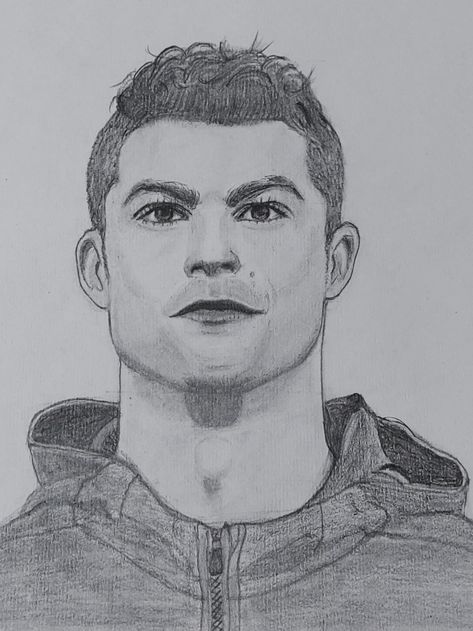 cristiano-ronaldo-easy-drawing Football Player Drawing, Simple Face Drawing, Cr7 Football, Football Drawing, Drawing Tutorials For Beginners, Easy Drawing Tutorial, Drawing Tutorial Easy, Drawing Easy, Sketches Easy