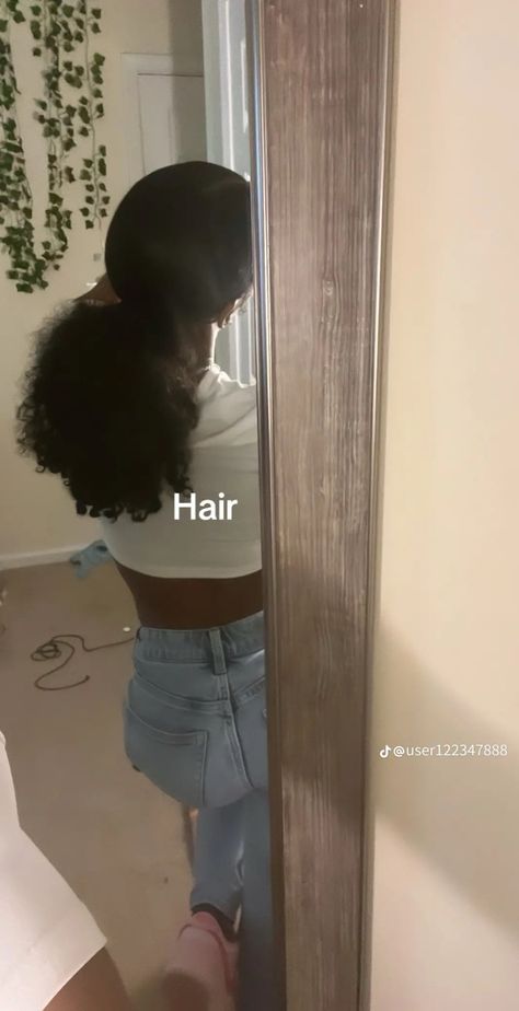 Slick Curly Ponytail Natural Hair, Natural Hair Styles Long Hair, Curly Ponytail Natural Hair, Curly Hair High Ponytail, Natural Curly Ponytail, Ponytail Curly Hair, Ponytail Natural Hair, Curly Hairstyles Black, Cute Natural Hairstyles