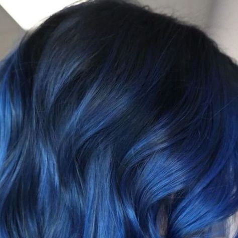 Beautifinder.com™️ on Instagram: "Beautiful blue created by @_danielledoeshair #blue #bluehair #bluebalayage #colorist #coloredhair #haircolor #beautifulhair #haircrush #hairenvy #hairartist #hairtrends #hairart #hairdesign #beautifinder #beautylaunchpad #behindthechair #modernsalon" Dark Roots Blue Hair, Black Shadow Root, Blue Baylage Hair Dark, Dark Blue And Light Blue Hair, Dark Blue Roots Light Blue Hair, Ocean Blue Hair Dye, Shadow Root, Dye Colors, Black Shadow