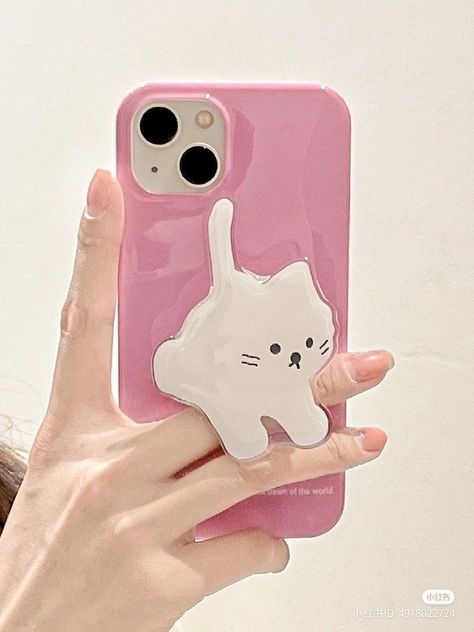 Cute Cartoon Cat, Girly Phone Cases, Kawaii Phone Case, Iphone Obsession, Animal Phone Cases, Pretty Iphone Cases, Pretty Phone Cases, Apple Phone Case, Pop Socket