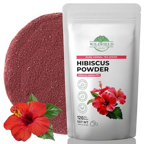 100 Hibiscus Tea Bags Flowers Hibiscus Herb Powder Bag (Hibiscus sabdariffa) - 100 Count 1.5g Tea Bags Hibisco Hibiscus Herb, Flowers Hibiscus, Hibiscus Sabdariffa, Best Herbal Tea, Hibiscus Tea, Tea Bags, Gourmet Food, Herbal Tea, Tea Bag