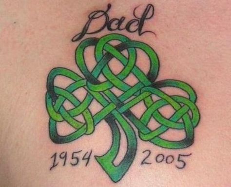 Celtic Tattoo For Women Irish, Irish Shamrock Tattoo, Celtic Tattoo For Women, Inner Lip Tattoo, Shamrock Tattoo, Memorial Tattoo Designs, Four Leaf Clover Tattoo, Shamrock Tattoos