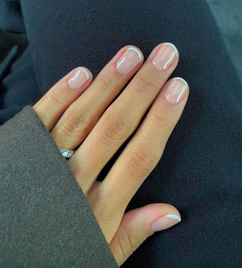 Gel French Manicure, Subtle Nails, Minimal Nails, Round Nails, Bride Nails, Neutral Nails, Clean Nails, Girls Nails, Bridal Nails