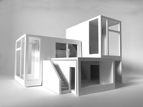 Cube House Design Architecture, Student Housing Architecture, Architecture Model Design, Dwelling Architecture, Cubes Architecture, Simple Architecture, Cube House, Conceptual Model Architecture, Concept Models Architecture