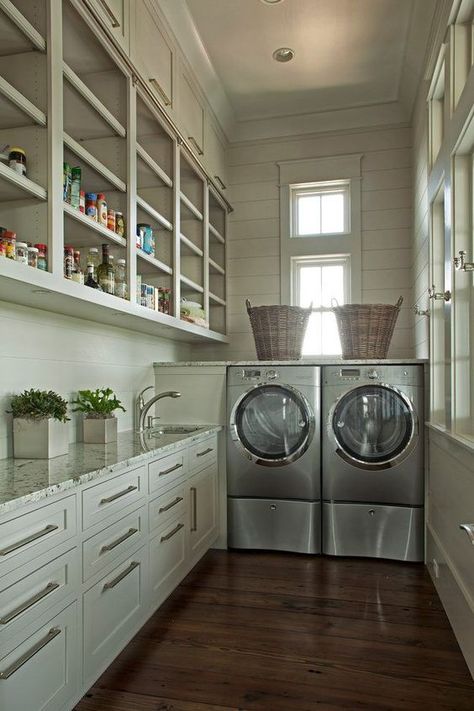 Butler's Pantry Inspiration 6 Super Pantry, Laundry Room Pantry, Laundry Pantry, Pantry Inspiration, Pantry Laundry Room, Pantry Laundry, Room Storage Diy, Pantry Room, Pantry Remodel