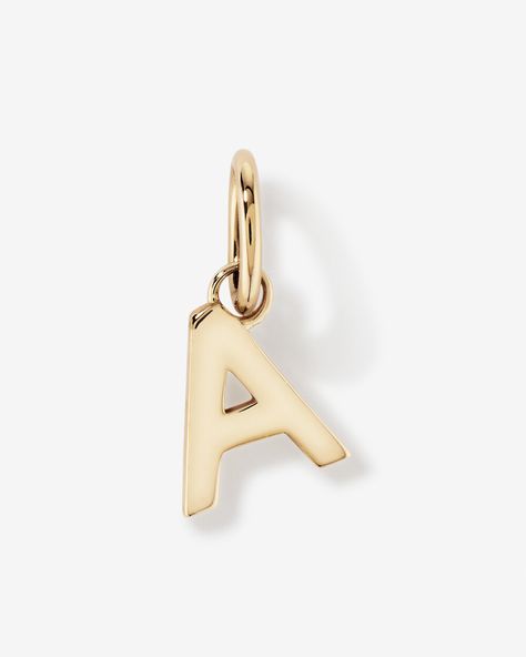 Personalise a piece that conveys your story, with our letter A gold initial pendant. Whether you wear your own initials, those of loved ones, or build a meaningful word, this 8mm A initial charm is the perfect layering piece. Crafted in 10 karat yellow gold. Part of our Pendant Bar Collection, wear with our specially designed Open Chains and Bracelets (paired with a Pendant Connector), or slide onto a compatible fine chain. Chains sold separately. Baby Christening Gifts, Gold Initial Pendant, Wedding Day Jewelry, Gold Initial, Letter Pendants, Initial Pendant, Diamond Shop, Earring Sale, Letter A