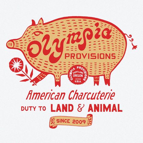 Scott Downey on Instagram: “New folk art inspired brand tee on it’s way for my friends @olympiaprovisions ❤️ • • • #design #graphic #art #graphicdesignblg…” Folk Art Graphic Design, Retro Design Inspiration, Americana Graphic Design, Diner Branding, Vintage Design Graphic, Graphic Design Portfolio Inspiration, Typography Inspiration, Art Business, Vintage Labels