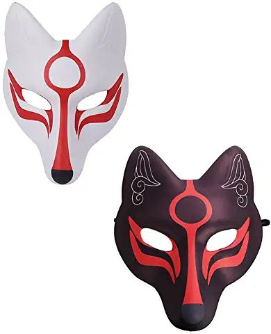 Amazon.com : kitsune mask Japanese Kabuki Mask, Masquerade Ball Costume, Kabuki Mask, Japanese Fox Mask, Halloween Costume Props, Masquerade Halloween, Japanese Fox, Kitsune Mask, Halloween Party Props