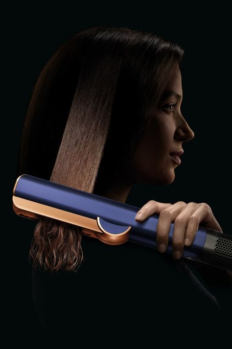 Hairdryer Photography, Hair Straightener Photography, Dyson Straightener, Dyson Packaging, Dyson Hair Straightener, Hair Dryer Product Photography, Dyson Advertising, Dyson Products, Skincare Organiser