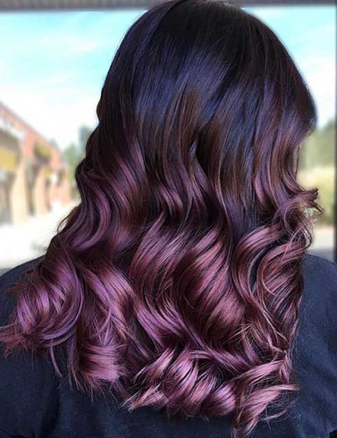 Balayage Vs Highlights: What’s The Difference?  #amethyst balayage Balayage Grey, Purple Balayage Hair, Balayage Vs Highlights, For Brunettes Balayage, Brunettes Balayage, Hair Color Ideas For Brunettes Balayage, Winter Hair Color Trends, Purple Balayage, Trend Ideas