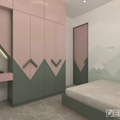 Children Bedroom Wardrobe Designs, Kids Room Wardrobe Design, Room Wardrobe Design, Modern Kids Room Design, Wardrobe Colour, Kids Bed Design, Bed Wardrobe, Sliding Door Wardrobe Designs, Wall Wardrobe Design