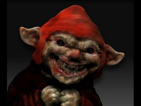 Redcaps, also known as Redcombs or Bloody Caps, are a type of evil, bloodthirsty goblin or gnome whose origins lie in the folklore of southern Scotland and northern England. Diminutive, stocky humanoids possessed of incredible strength and durability, Redcaps have sharp teeth and claws, long, lank hair, and glowing red eyes. They carry a tall pikestaff with them wherever they go, and sport a pair of heavy iron boots. Redcaps take their name from the crimson bonnets they like to wear. Iron Fey, I Dream Of Jeannie, Digital Sculpture, Sharp Teeth, Red Cap, Urban Legends, Childrens Stories, Folk Tales, Butterfly Wings