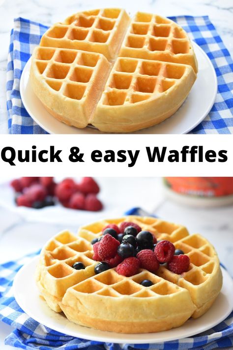 Easy Waffle Recipe From Scratch, How To Make Waffles From Pancake, How To Make Homemade Waffles, Waffles From Scratch Easy, Light Waffle Recipe, Quick And Easy Waffle Recipe, Easy Waffles From Scratch, Homemade Waffles From Scratch, Wafels Recipe Easy