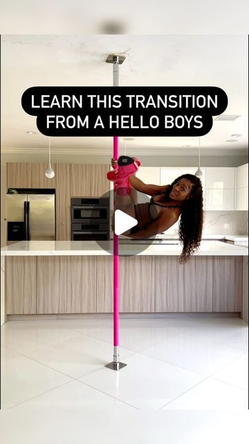 Fit2Flaunt on Instagram: "Learn this super cute transition from a HELLO BOYS to what I call “the L” - this is a transition and trick that looks super hard but it isn’t! With practice, this will look smooth and seamless! #fit2flaunt #poledance #poledancing #poleclass #polestudio #poletricks #staticpole #spinpole #polejourney" Beginner Static Pole Moves, Simple Pole Dancing Moves, Easy Pole Tricks, Pole Fitness Moves, Dancing Fitness, Pole Classes, Pole Moves, Pole Tricks, Pole Dancing Fitness