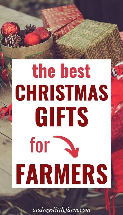 In this gift guide, you will find the best Christmas gift ideas for farmers. They are hard to shop for so I curated the perfect list of fun and practical gifts that farmers will love. Whether you are shopping for a farmer man, farmer lady, or farmer kid, there will be gift ideas for them! Farmer Boyfriend Gifts, Gifts For A Farmer Man, Gifts For Farmers Dad, Farmer Christmas Gifts, Homestead Gift Ideas, Farmer Gifts For Him, Gift Ideas For Farmers, Gifts For A Farmer, Country Christmas Gifts