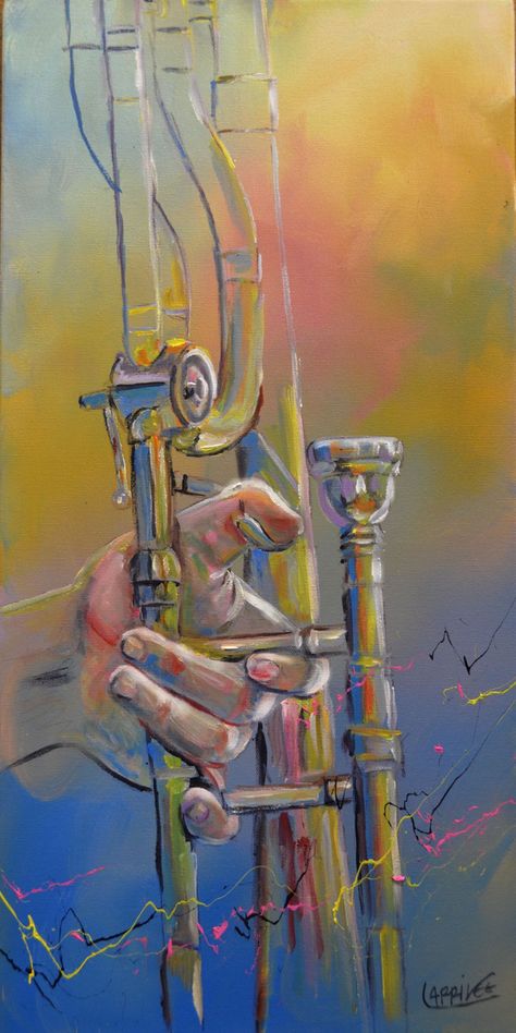 Trombone Art, Instruments Art, Jazz Art, Music Painting, Music Backgrounds, Music Artwork, Musical Art, Music Wallpaper, Trombone