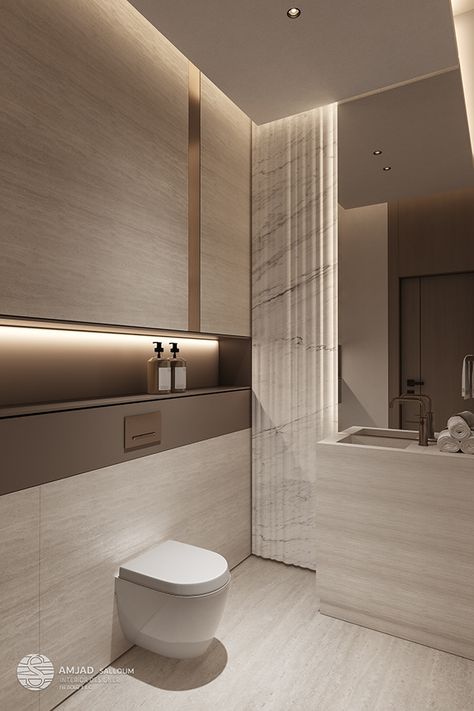 Luxury Toilet Design, Modern Powder Room Design, Modern Washroom Design, Toilet Design Modern, Luxury Powder Room, Tv Room Decor, Luxury Toilet, Restroom Design, Bathroom Decor Luxury