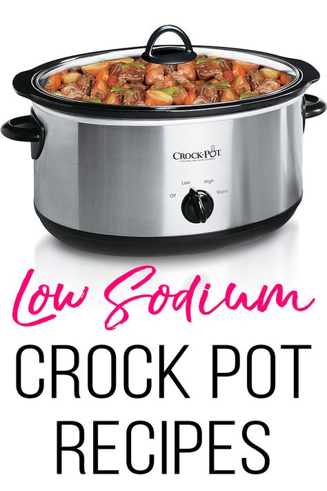 Healthy and Tasty Low Sodium Crock Pot Recipes for families. Discover four delicious and healthy low sodium crock pot recipes perfect for any meal. These easy slow cooker dishes are flavorful without the extra salt, making them ideal for those looking to maintain a heart-healthy diet. Try these simple and quick recipes to enjoy wholesome meals with minimal effort. Low Sodium Crock Pot Dinners. Crockpot Meals Low Sodium, Easy Low Salt Dinner Recipes, Low Salt Crockpot Recipes, Crockpot Dash Diet Recipes, Low Sodium One Pot Meals, Tasty Low Sodium Recipes, Healthy No Salt Meals, Dash Diet Crock Pot Meals, Low Sodium Slow Cooker Meals