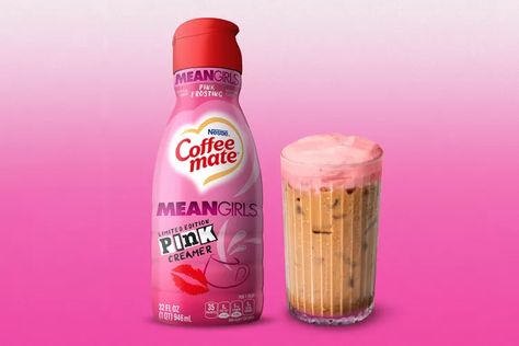 Coffee-Mate Releasing a 'Mean Girls' Inspired Creamer Coffee Mate Creamer, Flavored Creamer, Mean Girls Day, Nestle Coffee Mate, Mean Girls Movie, Coffee Mate, Pink Frosting, So Fetch, Kids Menu