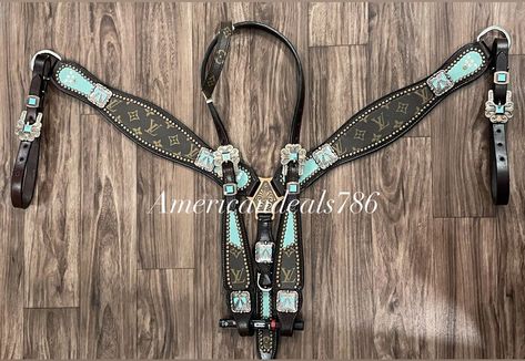 Sparkly Horse Tack, Lv Tack Sets, Dazzle Rock Tack, Western Christmas List, Tack Sets Western, Red Tack Sets, Breast Collars For Horses, Tack Room Ideas, Western Helmet