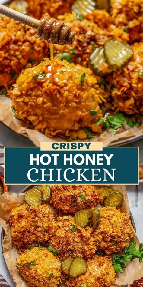 Honey Kettle Fried Chicken Recipe, Southern Recipes Main Dishes, Honey Based Recipes, Fried Chicken Appetizers, Cornflake Fried Chicken, Mikes Hot Honey Chicken Recipes, Copycat Dinner Recipes, Chicken Wing Dinner Ideas, Seasoned Chicken Recipe