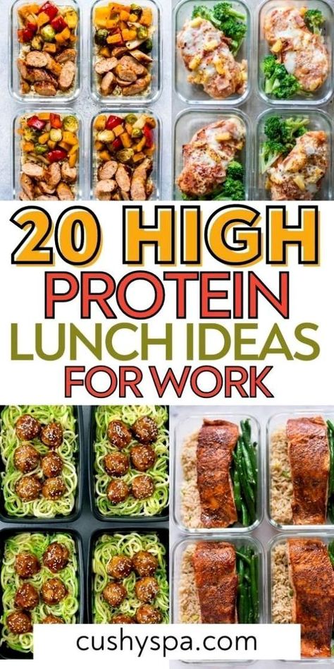 20 High Protein Lunch Ideas To Keep You Full Healthy Protein Lunch, High Protein Lunches, Protein Lunch Ideas, Protein Lunches, High Protein Lunch Ideas, High Protein Lunch, Protein Meal Prep, High Protein Meal, Breakfast Low Carb