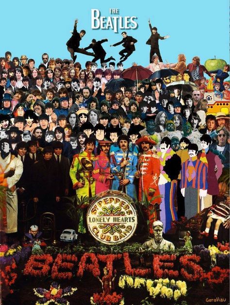 An entirely Beatles Sgt. Pepper cover...love it! Sgt Peppers Lonely Hearts Club Band, Classic Rock Albums, Beatles Poster, John Lennon Paul Mccartney, Beatles Pictures, Sgt Pepper, Beatles Art, Arte Punk, Sir Paul