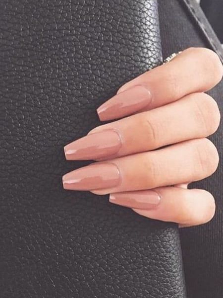 Coffin Manicure, Ballerina Nails Shape, Ballerina Nails Designs, Manicure Colors, Nude Nail Polish, Nude Nail, Polish Ideas, Shiny Nails, Ballerina Nails