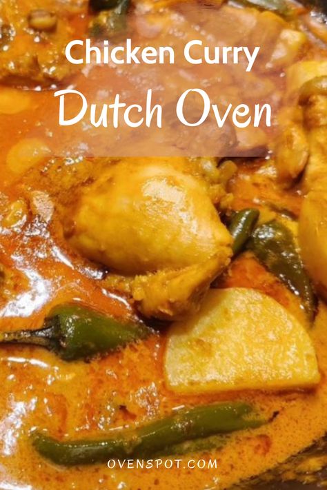 This Dutch Oven Curry Chicken will warm your soul with its deep flavors and comforting warmth. Click to see how easy it is, and follow for more soul-warming recipes. Dutch Oven Curry, Dutch Oven Chicken Drumsticks, Oven Curry Chicken, Dutch Oven Recipes Easy, Dutch Oven Recipes Chicken, Dutch Oven Chicken Recipes, Chicken Thigh Stew, Dutch Oven Chicken Thighs, Warming Recipes