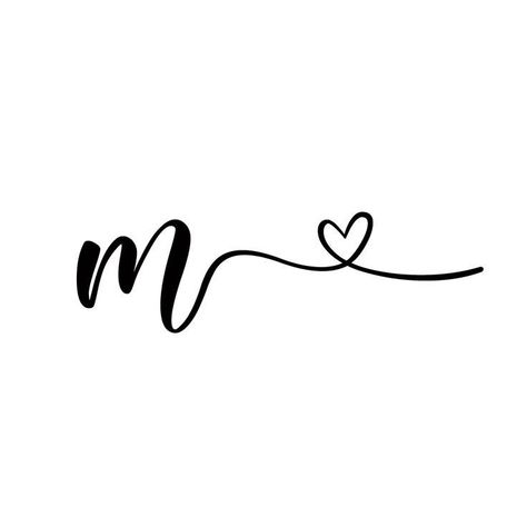 Tattoo Letra M, Letter M Tattoo Ideas, Letter M Tattoos, 27 Tattoo, Logo Online Shop, M Tattoos, Idee Cricut, Small Pretty Tattoos, M Letter