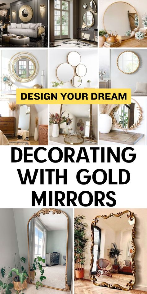 Decorating with gold mirrors 2025 is a versatile way to enhance your fireplace mantle, entryway, or bathroom. These mirrors add charm to any dresser, console table, or entry table while reflecting natural light. Perfect for walls in a bedroom or living room, gold mirrors create a polished and timeless look that works in any home setting. Dresser Console, Living Room Gold, Gold Mirrors, Entry Table, Fireplace Mantle, Gold Mirror, Console Table, Natural Light, Dresser