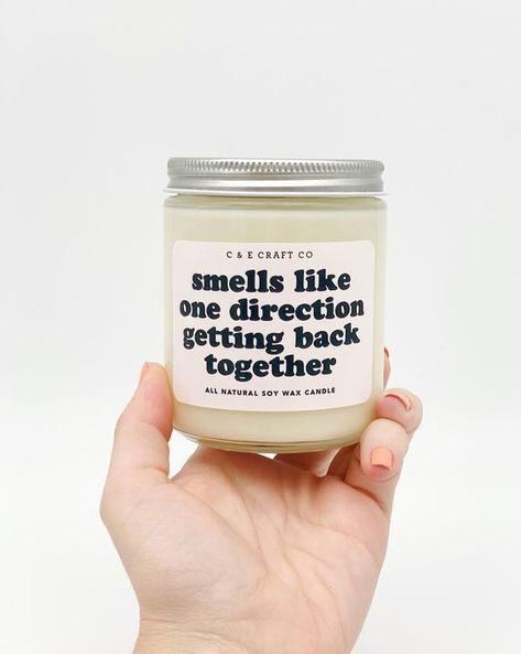 C&E Smells Like One Direction Getting Back Together Soy | Etsy Imagine One Direction, Imagines One Direction, One Direction Gifts, I Can Only Imagine, Candle Smells, E Craft, Hot Apple Cider, Warm Fragrance, Natural Soy Wax Candles